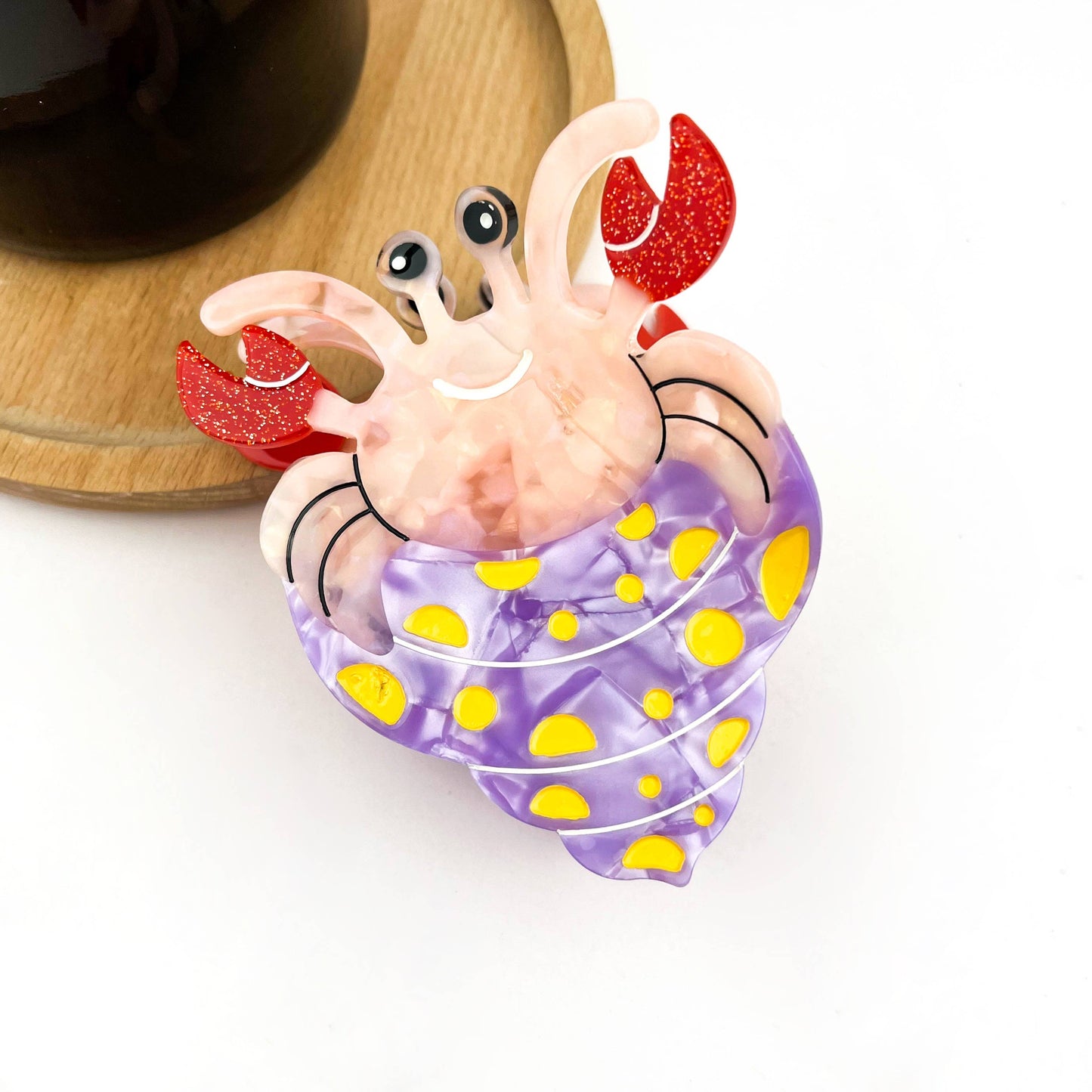 Hermit Crab Claw Clip, Acetate Hair Clip