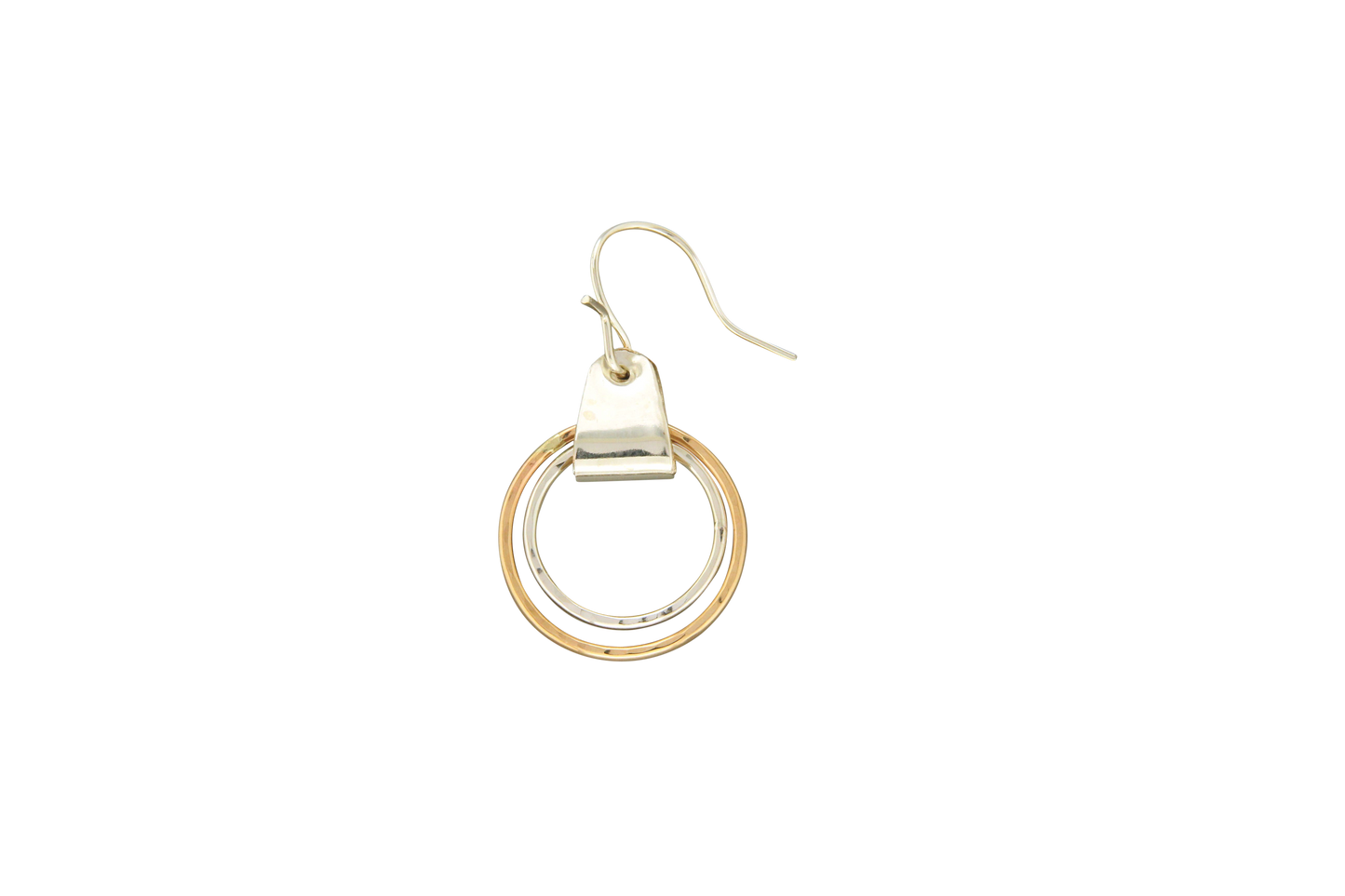Double Circle Clip Link Earrings