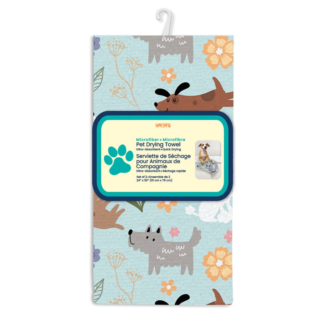 Dog Floral Pet Drying Ultra Absorbent Travel Towel