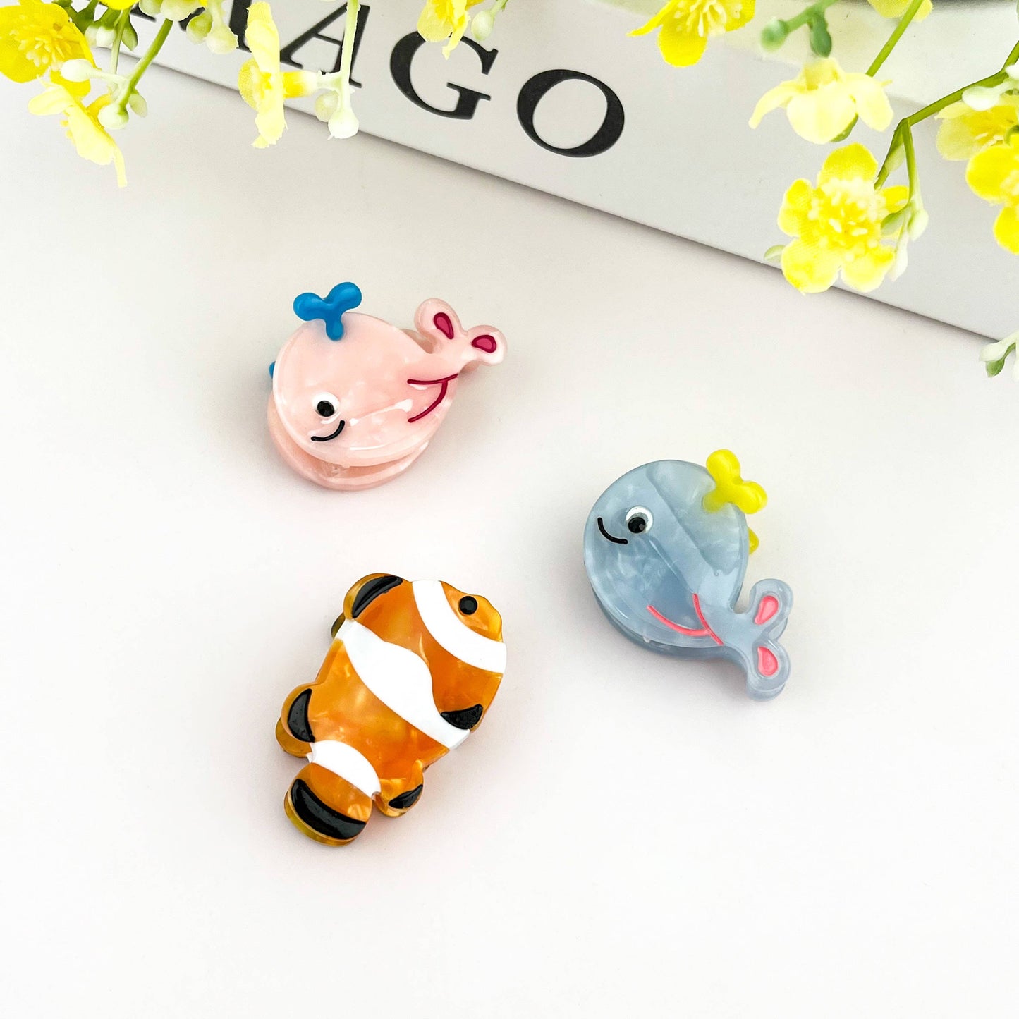 Ocean Fish/Whale Mini Claw Hair Clip