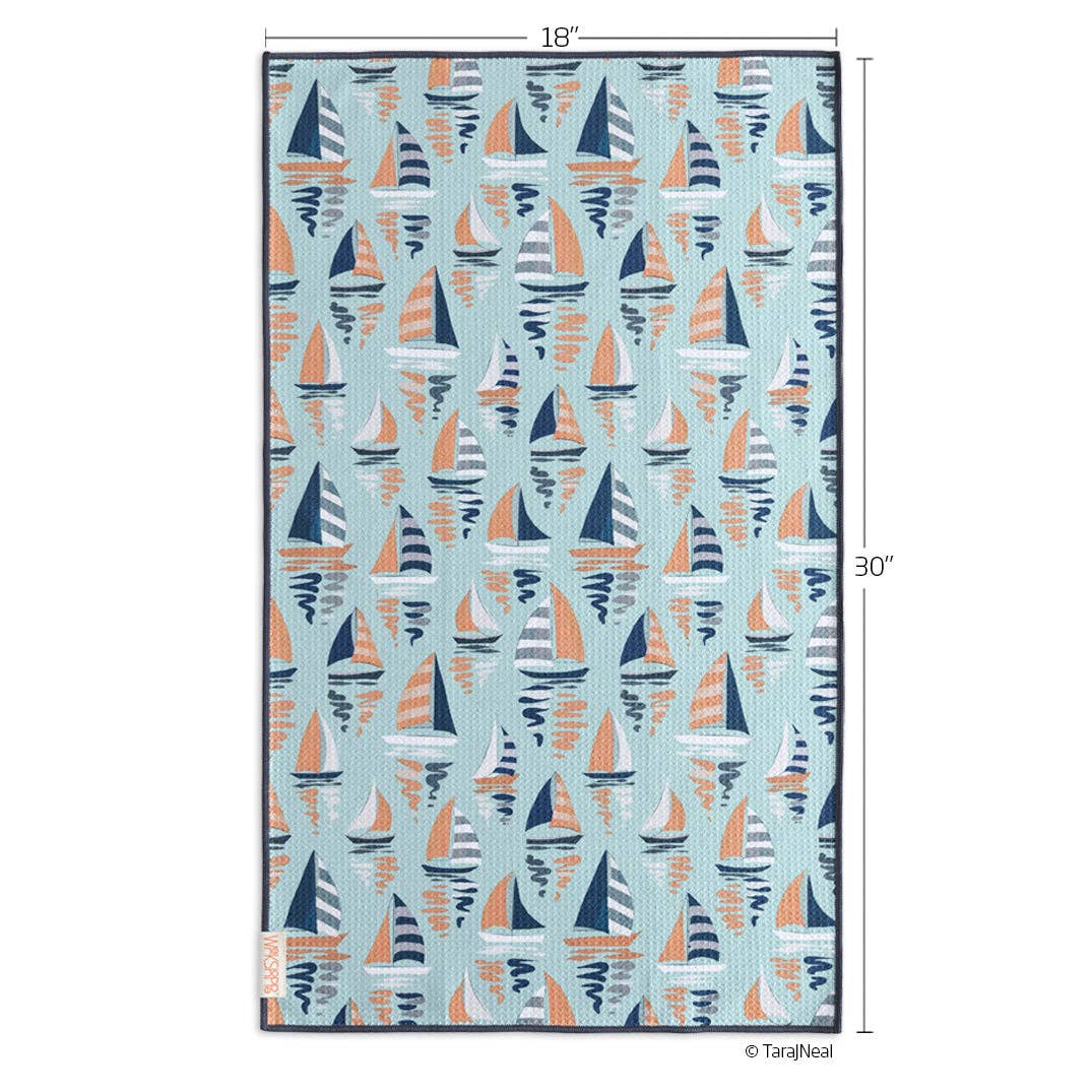 Gone Sailing Microfiber Kitchen Towel