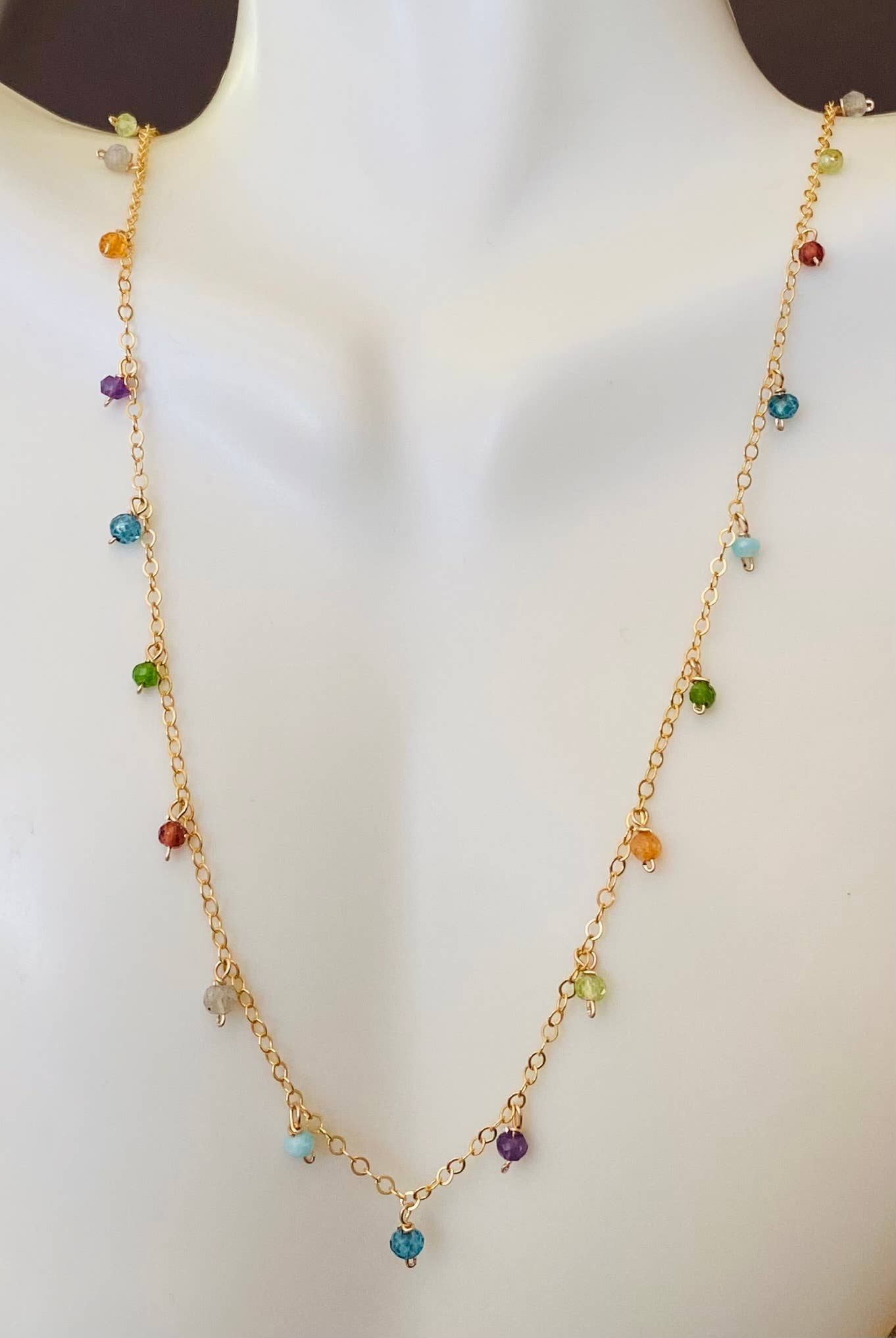 GN151 Rondelle gold necklace