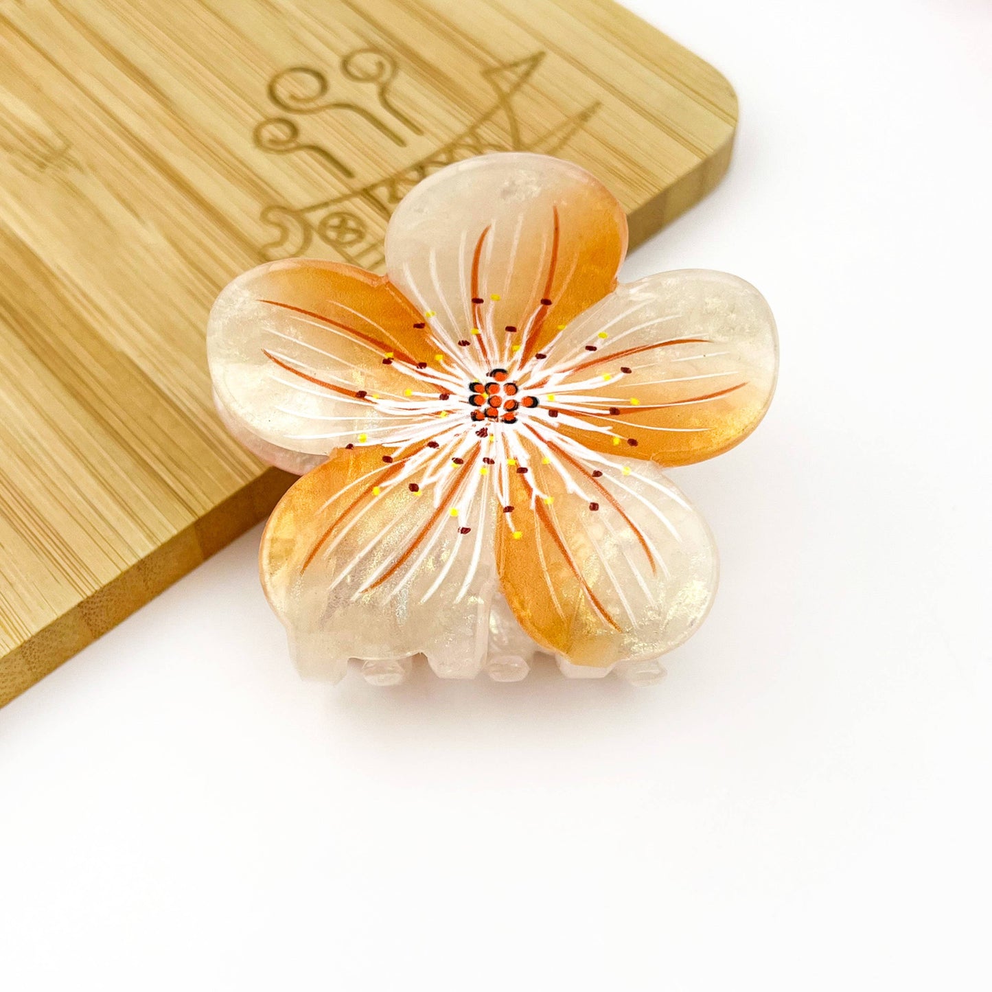 Sweet Plum Blossom Hair Claw Clip
