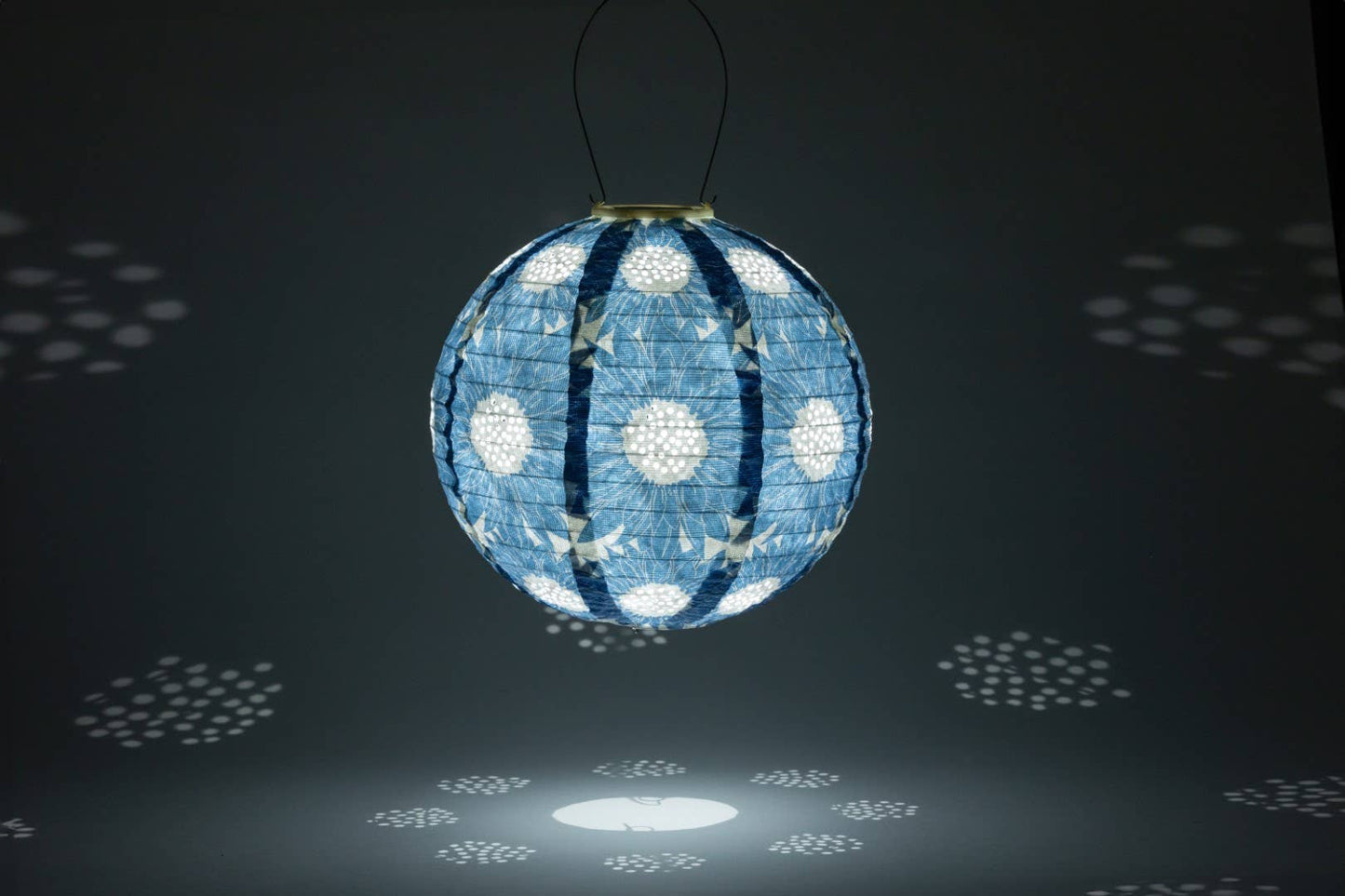 *NEW* Stella Print 12" Globe Solar Lantern - Sapphire Blue