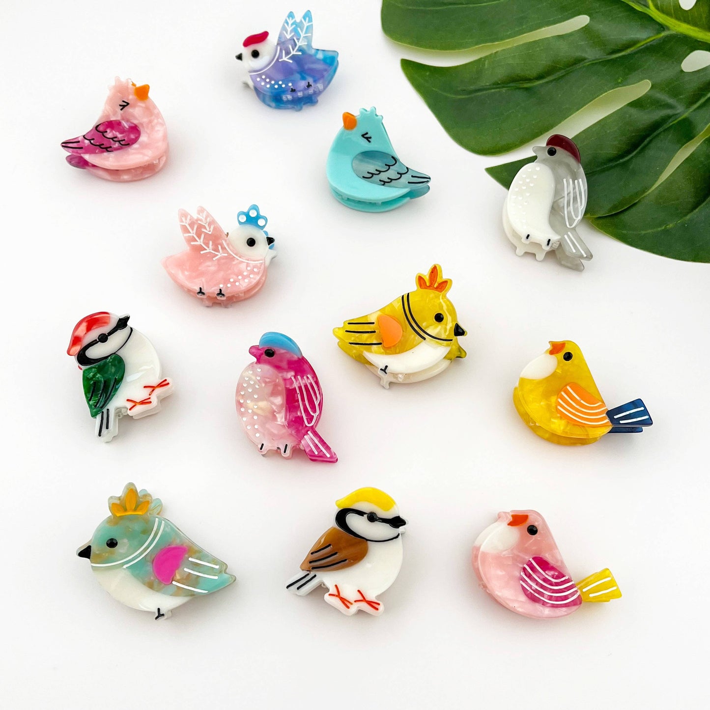 Cute Mini Bird Hair Claw Clip, Acetate Hair Accessories