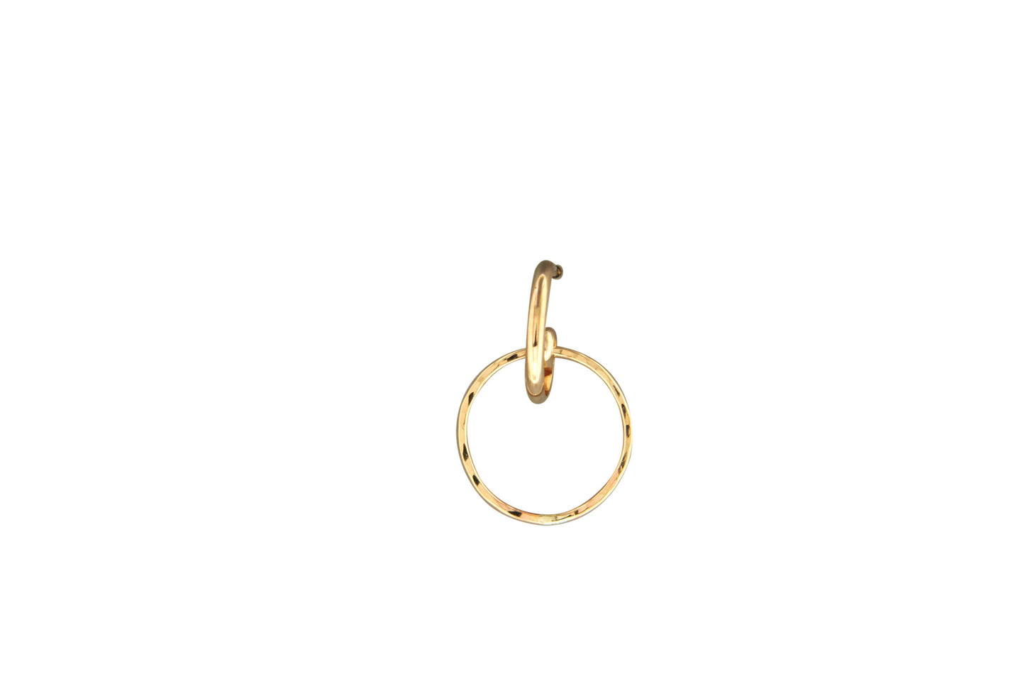 Dangling Circle Post Hoop Earring