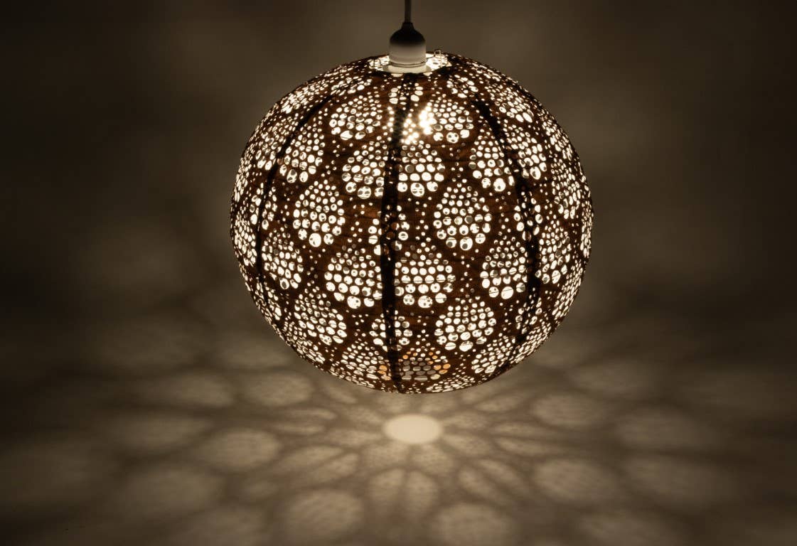 Stella Nova Outdoor Pendent Light - Dewdrop 18" Copper
