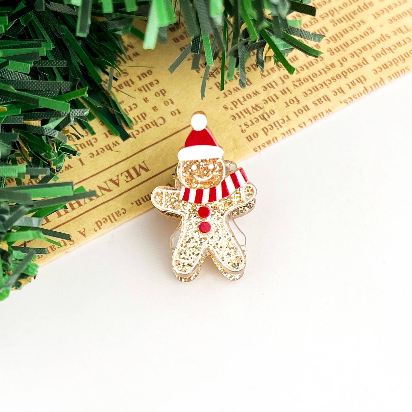 Christmas Glitter Mini Hair Claw Clip